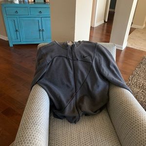 Nike sweat jacket....needs a sipper clamp worn...